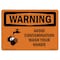 Signmission OSHA WARNING Sign, Avoid Contamination Wash Your Hands, 5in X 3.5in Decal, 3.5" W, 5" L, Landscape OS-WS-D-35-L-11953 - alternate 1